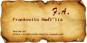 Frankovits Amália névjegykártya
